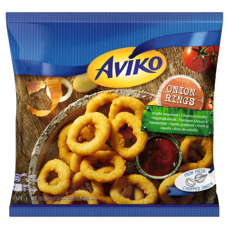 Aviko panírozott hagymakarikák 450 g