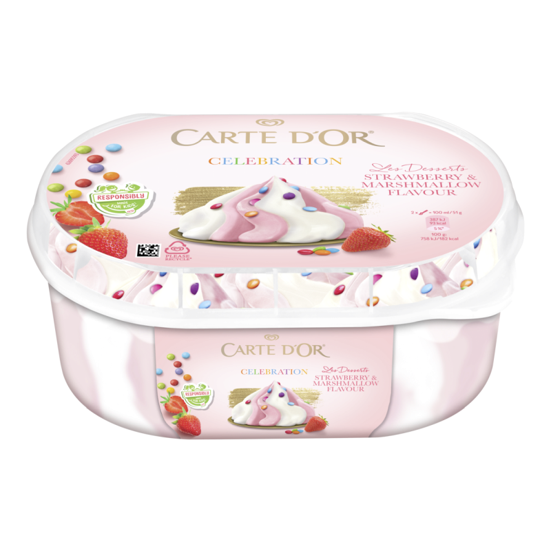 Carte d'Or jégkrém 825 ml epres-pillecukor