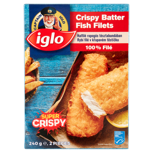 Iglo fagyasztott halszeletek ropogós tésztabundában 240 g