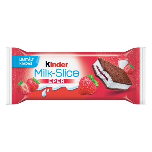 Kinder tejszelet tejes krémmel töltött sütemény 28 g epres