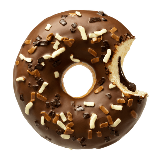 La Lorraine fánk csokoládétöltelékkel, 3 színű kakaós szórással 71 g