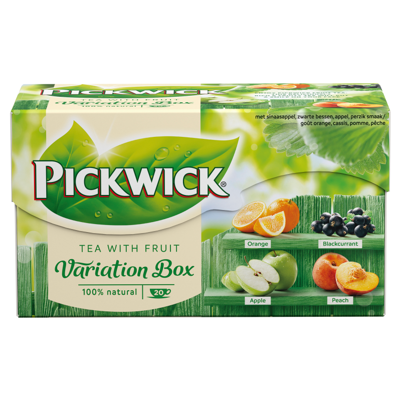 Pickwick gyümölcsízű fekete tea-variációk 20x1,5 g zöld ÚJ