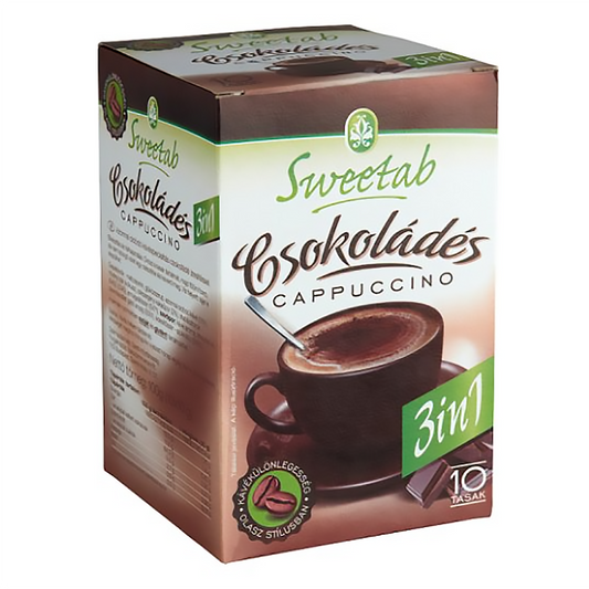 Sweetab 3in1 csokoládés cappuccino azonnal oldódó kávéspecialitás 10x10 g