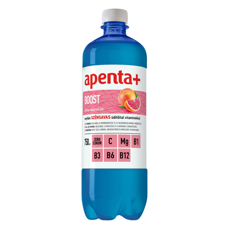 Apenta+ Boots szénsavmentes üdítő 0,75 l pink grapefruit ízű