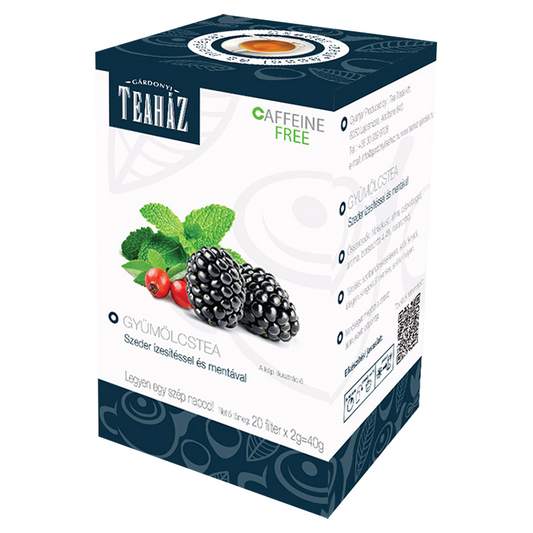 Gárdonyi Teaház 20x2 g filteres, szeder és menta ízesítéssel