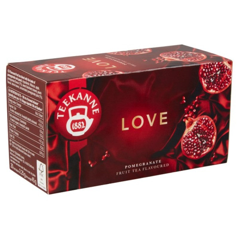Teekanne Love gyümölcstea 20x2,5 g gránátalma és őszibarack ízű