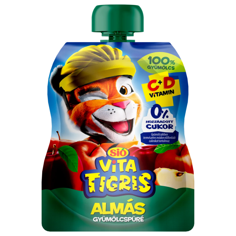 Sió Vitatigris alma alapú gyümölcspüré 100% 90 g almás