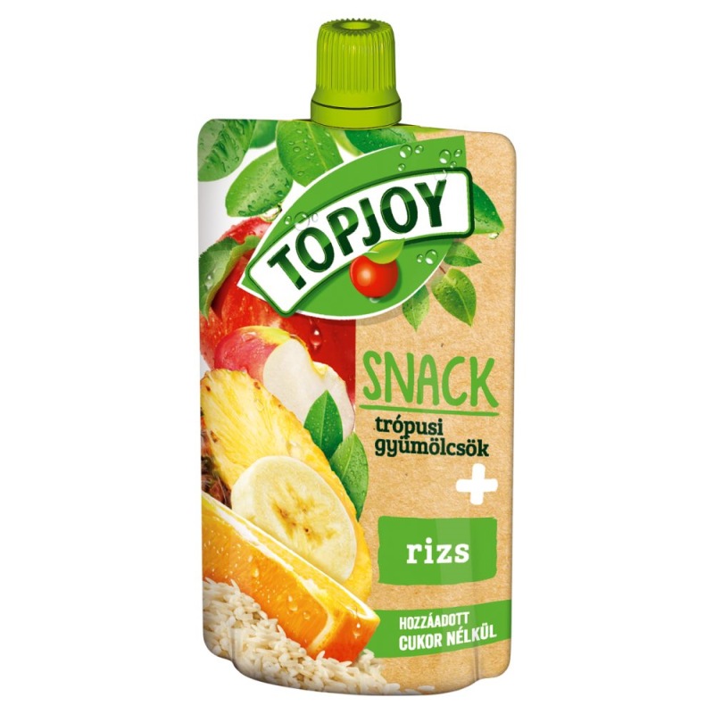 Topjoy Snack rostos trópusi vegyes gyümölcspüré rizzsel 100 g