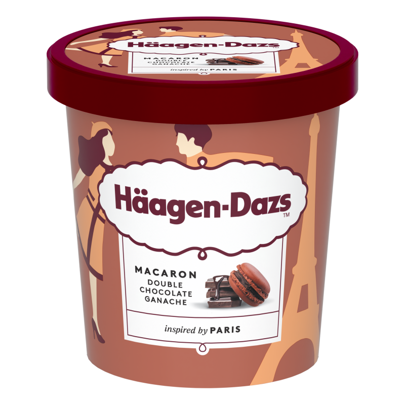 Häagen-Dazs jégkrém 420 ml csokoládéval, macaron darabokkal
