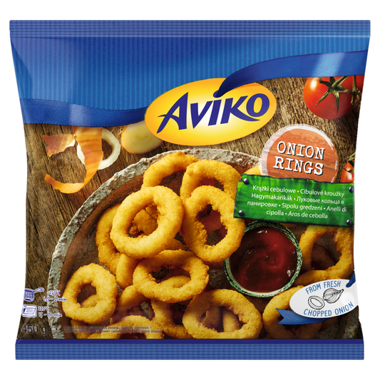Aviko panírozott hagymakarikák 450 g