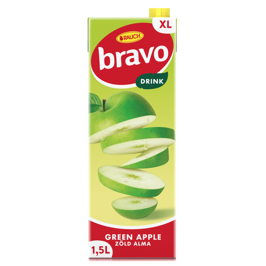 Rauch bravo gyümölcsital 1,5 l zöld alma 12%