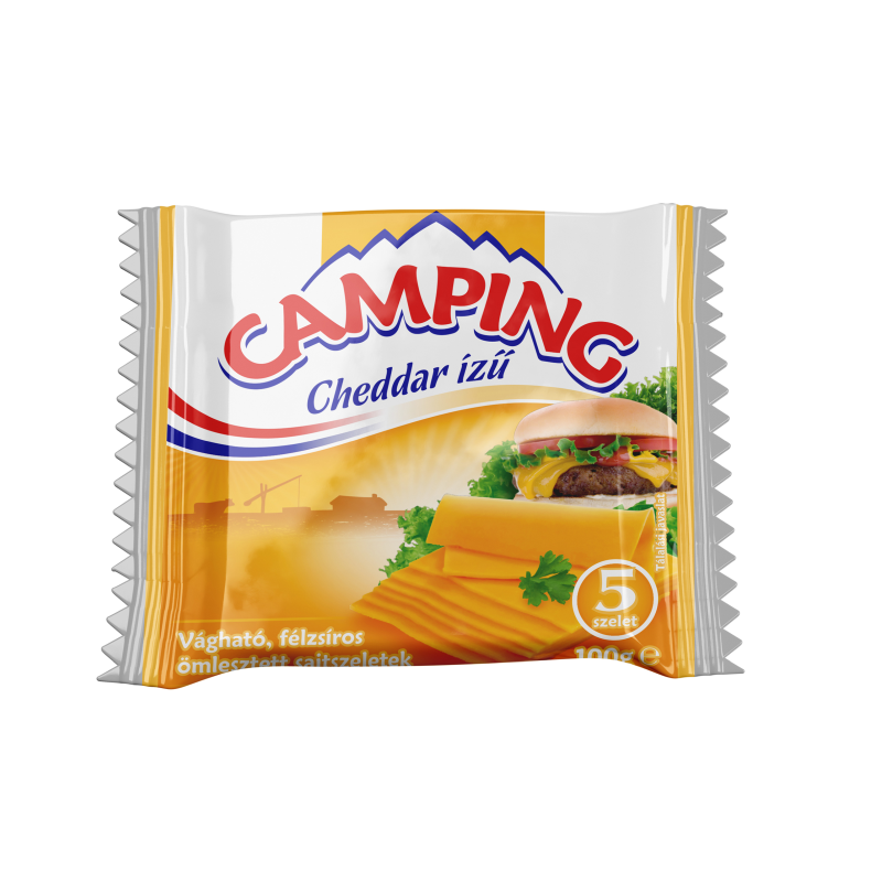 Camping ömlesztett sajtszelet 100 g cheddar ízű