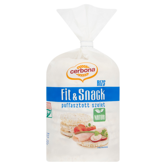 Cerbona Fit & Snack puffasztott rizsszelet 90 g natúr