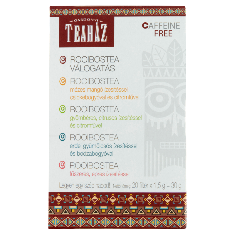 Gárdonyi Teaház Rooibos tea 20 filteres válogatás