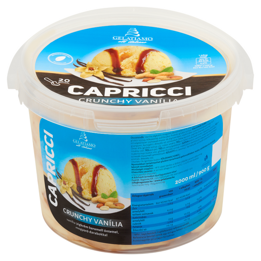 Gelatiamo Capricci jégkrém 2000 ml chruncy vanília