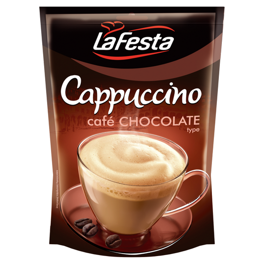 La Festa Cappuccino instant kávéitalpor utántöltő 100 g csokoládé ízű