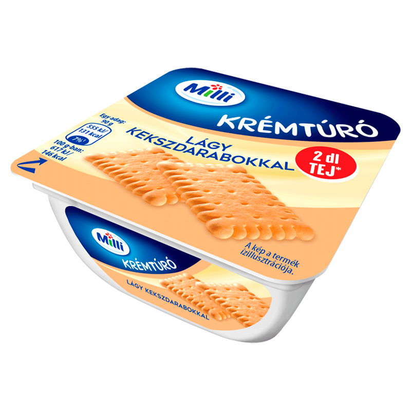 Milli krémtúró 90 g lágy kekszdarabokkal