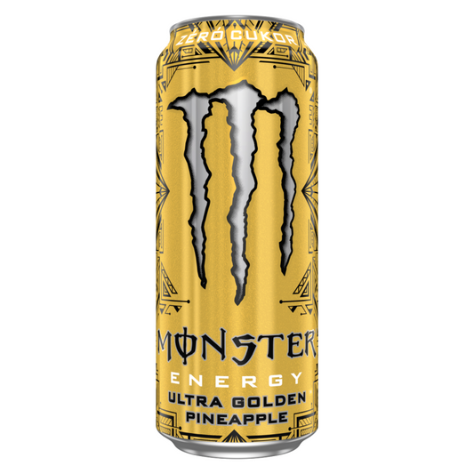 Monster Energy Ultra Golden Pineapple szénsavas ananász ízű ital koffeinnel és édesítőszerekkel 500 ml