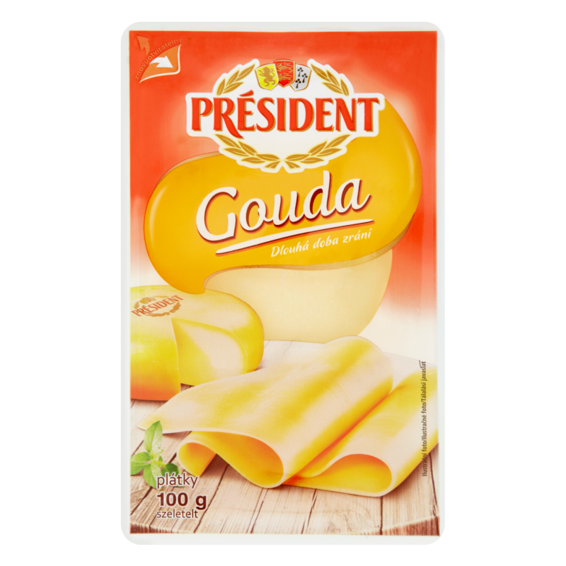 Président Gouda szeletelt sajt 100 g