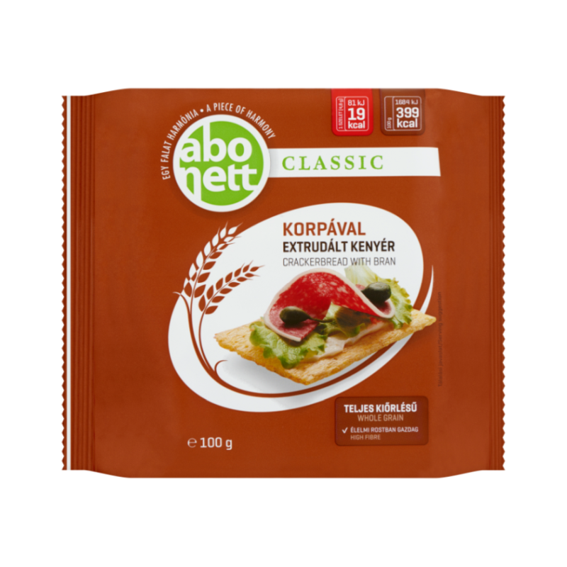 Abonett extrudált kenyér 100 g korpás