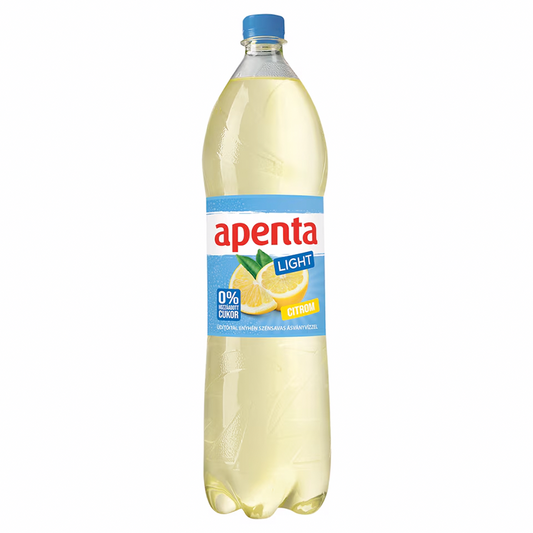 Apenta light enyhén szénsavas üdítőital 1,5 l citrom