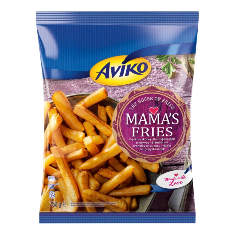 Aviko Mama's Fries házias burgonyahasábok 750 g