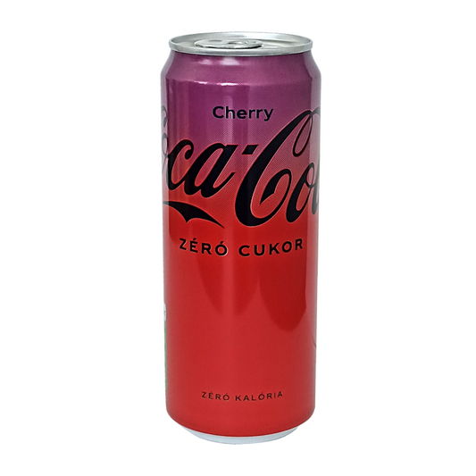 Coca-Cola Cherry Coke Zéró cukor szénsavas üdítőital 0,33 l dobozos