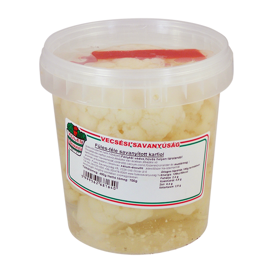 Füles-féle savanyított karfiol 700 g / 400 g vödör, édesítőszerrel