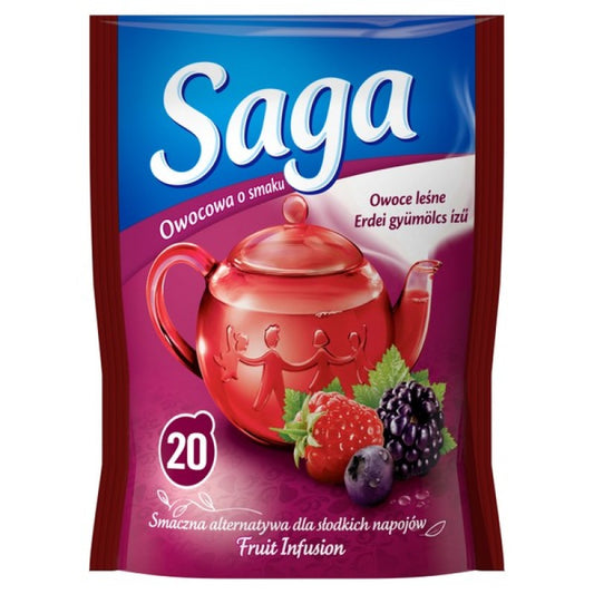 Saga gyümölcs tea erdei gyümölcs ízű 20x1,7 g