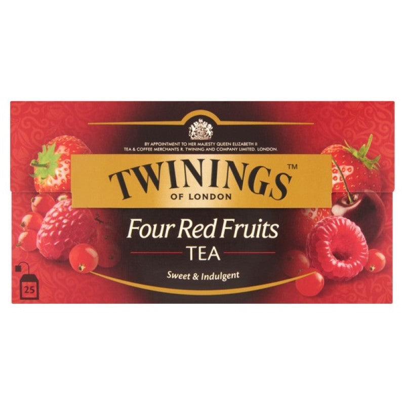 Twinings fekete tea 25 filteres piros gyümölcsökkel ízesítve