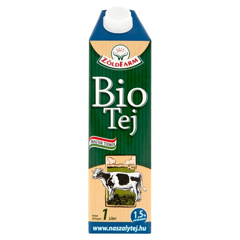 Zöldfarm Bio UHT tartós tej 1 l 1,5%