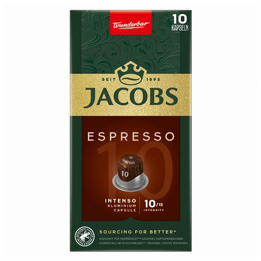 Jacobs Espresso 10 kávékapszula 10 db intenso Nespresso ®kávégép kompatibilis termék