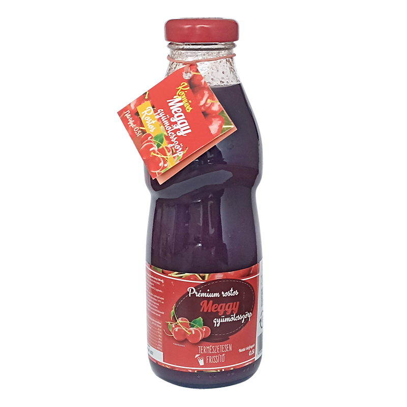 Kutyori Prémium rostos gyümölcsszörp 0,5 l meggy
