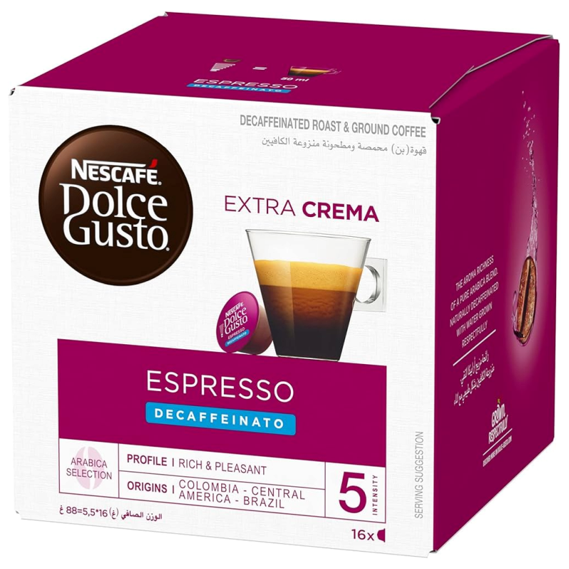 Nescafé Dolce Gusto kávékapszula 16 db espresso, koffeinmentes