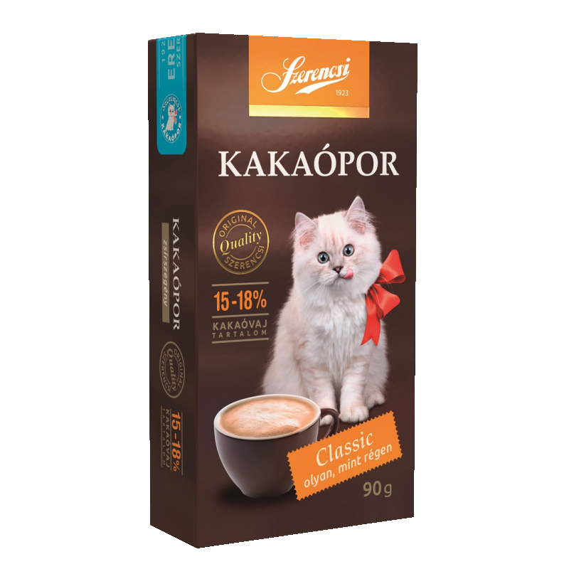 Szerencsi Classic zsírszegény kakaópor 90 g 15-18% kakaóvaj tartalommal