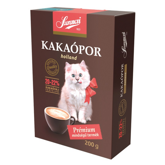 Szerencsi Prémium holland kakaópor 200 g 20-22% kakaóvaj tartalommal