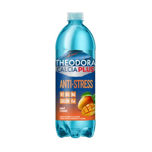 Theodora Calcia Plus Anti-Stress enyhén szénsavas üdítőital 0,7 l mangó-citromfű ízű