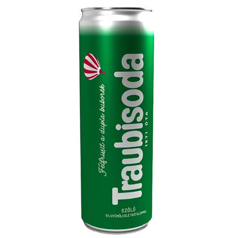 Traubisoda szénsavas üdítőital 0,33 l szőlő, dobozos