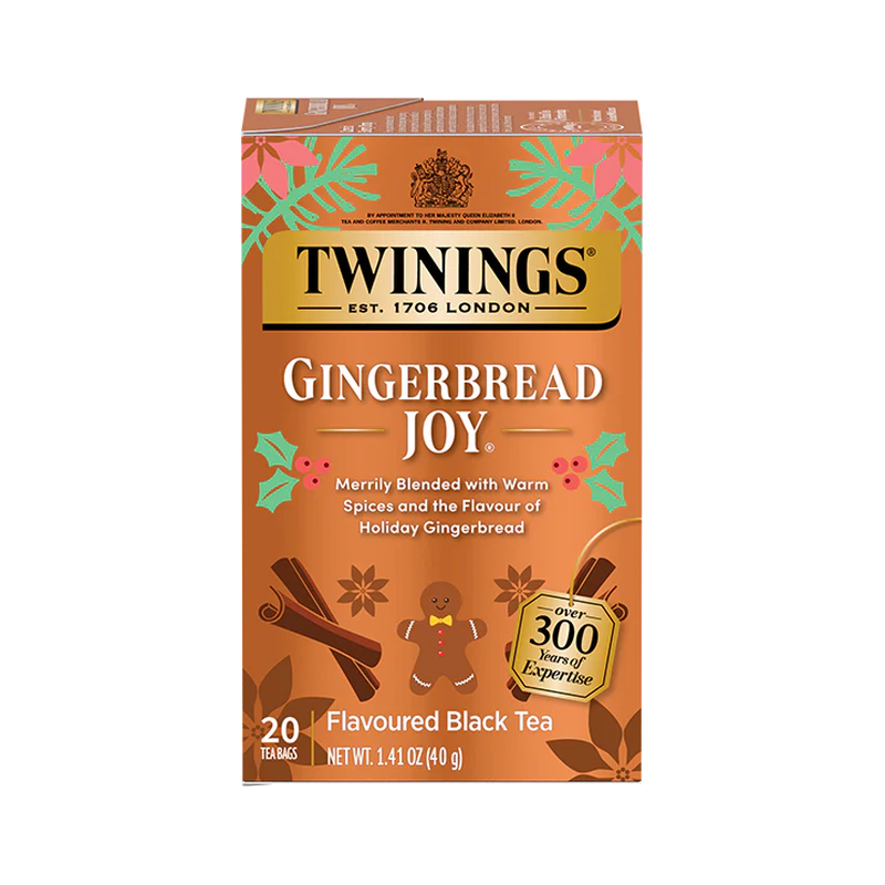 Twinings Gingerbread Joy fekete tea gyömbér, fahéj ízesítéssel 20x2g (Szav.idő: 2027.08.22.)